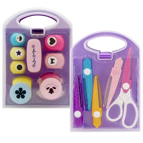 Papier Stanzer Set, Stempel Locher Für Kinder, 3D Bastel Papierstanzer, Motivstanzer, Motivlocher Stanzer, Ausstanzer Stern, Pädagogische Bastel Scrapbook Stanzen Für Kinder von Generisch