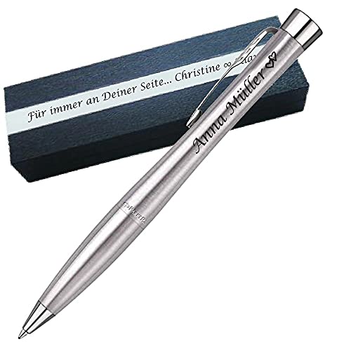 Parker Urban Core Kugelschreiber mit Gravur Metro Metallic CT Box mit Gravur Symbole möglich als Geschenk für Freundin Prüfung Geburtstag Jubiläum Einstand PS80Box2 von Generisch