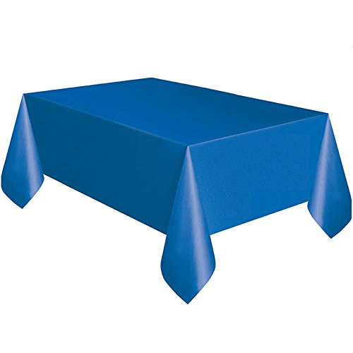 Party-Abdecktuch, großer Tisch, Kunststoff-Tischdecke, sauber abwischbar, rechteckig, Abdeckungen für Küche, Esszimmer und Bar Tischdecke Skandinavisch (Blue, One Size) von Generisch