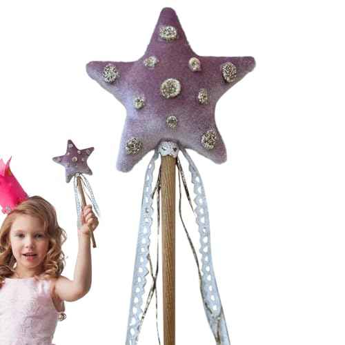 Partyhüte für Kindergeburtstag,Feenstab | Niedliche Kegelhüte Prinzessin Zauberstab,Teil liefert Kegelhut-Feenstab für Hochzeit, Geburtstag, Cosplay, Halloween-Zubehör von Generisch