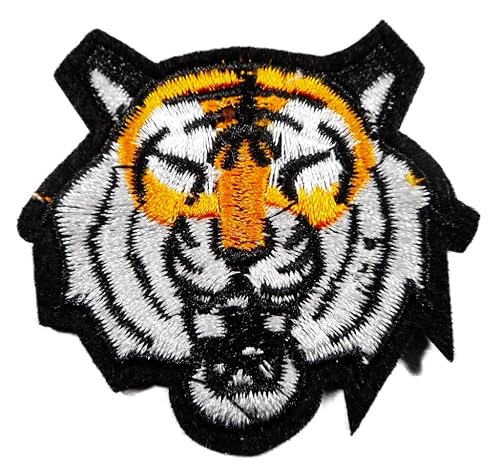 Patch Tiger Kopf 5 x 5 cm Aufbügler Aufnäher Lifestyle Deko GST 128 von Generisch