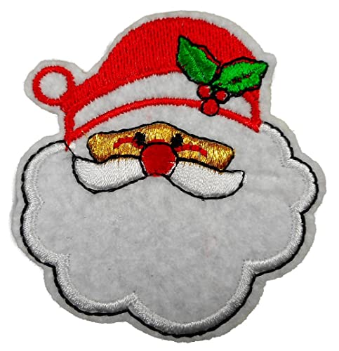 Patch Weihnachtsmann Weihnachten 7 x 6,5 cm Aufbügler Aufnäher Deko GST 106 von Generisch