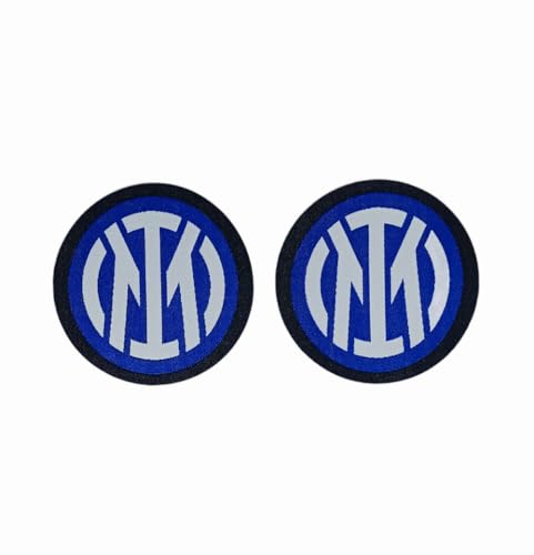 Patch mit Wappen des Fußballmannschafts, zum Aufbügeln oder Aufnähen, 2 Stück, 7 cm, bestickt, Mailand, Inter von Generisch