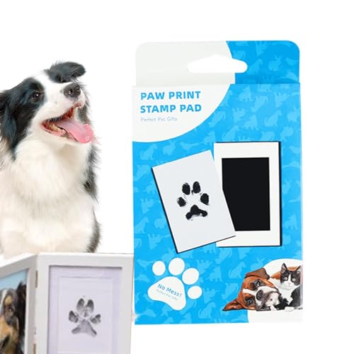 Paw Print Kit Dogs Cats - Clean Touch Baby Foot Printing Kit, Keepsake Pawprint Maker | Dog Paw Print Kit Keepsake, Dog Nose Print Kit, Hand Footprint Clay Kitten Puppy Footprint Souvenir Ink Pad von Generisch