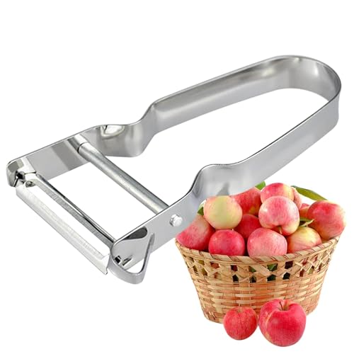 Peeler Sparschäler, Gemüseschäler, Extra Scharf, Zackenschliffklinge/Zweischneidig, Ergonomischer Griff, Schwarz Gemüse- Und Spargelschäler, U-Schäler, Steel, Edelstahl, von Generisch