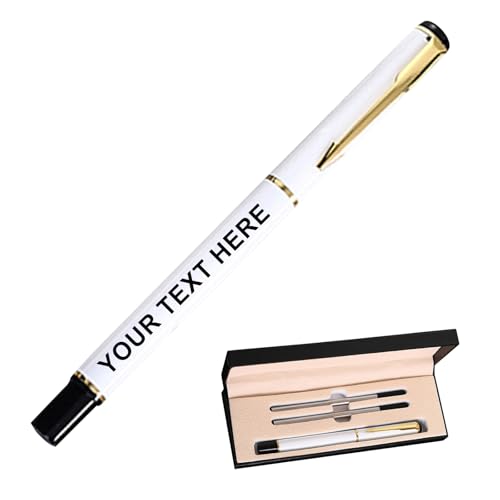 Personalisierbarer Kugelschreiber,Metall Kugelschreiber mit Gravur Druckkugelschreiber mit Inspirierenden Zitaten Motivationsstifte mit Schwarzer Tinte Luxus Design I Premium Rollerball Pen von Generisch