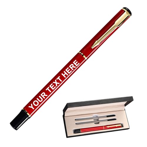 Personalisierbarer Kugelschreiber,Metall Kugelschreiber mit Gravur Druckkugelschreiber mit Inspirierenden Zitaten Motivationsstifte mit Schwarzer Tinte Luxus Design I Premium Rollerball Pen von Generisch