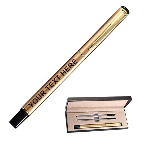 Personalisierbarer Kugelschreiber,Metall Kugelschreiber mit Gravur Druckkugelschreiber mit Inspirierenden Zitaten Motivationsstifte mit Schwarzer Tinte Luxus Design I Premium Rollerball Pen von Generisch