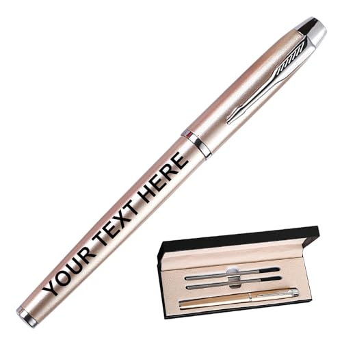 Personalisierbarer Kugelschreiber,Metall Kugelschreiber mit Gravur Druckkugelschreiber mit Inspirierenden Zitaten Motivationsstifte mit Schwarzer Tinte Luxus Design I Premium Rollerball Pen von Generisch