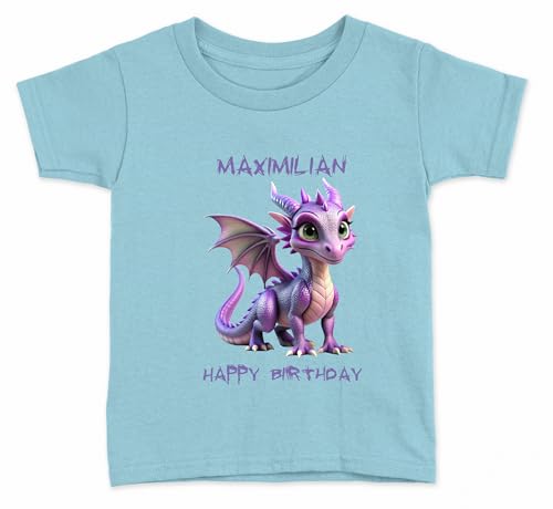 Personalisiertes Bügelbild Drache 8 für einen Besonderen Menschen in Ihrem Leben zum selber Aufbügeln mit Wunsch Namen Text Junge Mann UNISEX Transfer Geburtstag Geschenk Vater Sohn von Generisch