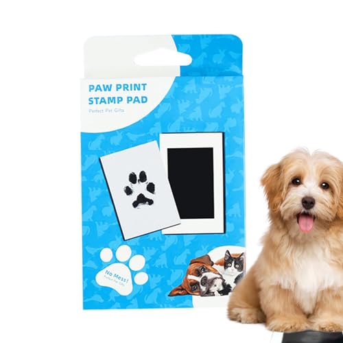 Pet Print Ink Trays – Andenken Pfotenabdruck-Pads, Handabdruckmacher | No Mes Baby Fußabdruck Kit, Tintenloses Abdruck-Set für Haustiere Pfoten und Nasen, Familienandenken für und Mädchen von Generisch