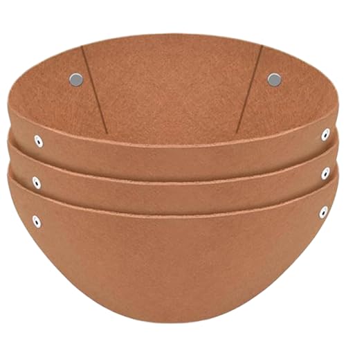 Pflanzerkorb Liner - Runde Hanging Basket Liner | Filzpflanzer Insert | Drainage Pflanzer Set von 3 für Innengarten im Freien Gartendekoration | Natürliche Pflanze Filzmatte für Gemüseblumen Pflanzerkorb Liner - Runde Hanging Basket Liner | Filzpflanzer Insert | Drainage Pflanzer Set von 3 für Innengarten im Freien Gartendekoration | Natürliche Pflanze Filzmatte für Gemüseblumen von Generisch