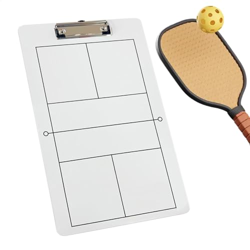 Pickleball Coaching-Klemmbrett, löschbares Coaching-Whiteboard, umfassendes Präsentationstrainingstool für professionelle Trainer und Wettkampfspiele von Generisch