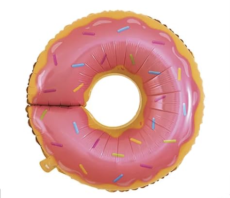 Pinker Donut Folienballon, 73 x 66 cm von Generisch