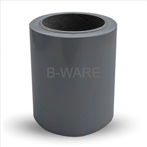 Planen-Reparatur-Klebeband – B Ware, Winterware unter 13°C lagern und verarbeiten – Reparaturband verschiedenen Größen selbstklebend für LKW-Plane, PVC-Plane, Markise, Zelt (Grau, 10 cm x 5m) von Generisch