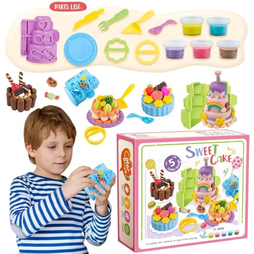 Play Dough Ice Cream Spielset,Play Color Dough | Play Food Cooking Clay - Ton- und Modellierwerkzeug-Set, Art Clay & Dough, Spielknete-Set für Kinder, Mädchen und von Generisch