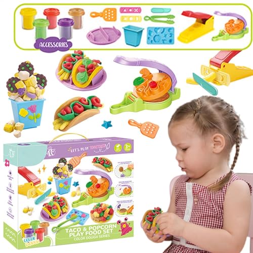 Play Dough Ice Cream Spielset,Play Color Dough - Play Food Cooking Clay - Ton- und Modellierwerkzeug-Set, Art Clay & Dough, Spielknete-Set für Kinder, Mädchen und von Generisch