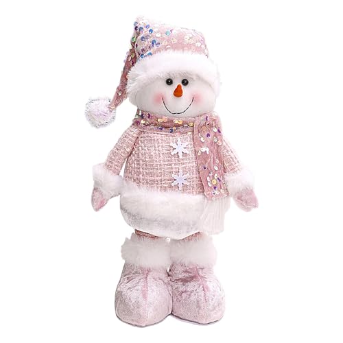 Plüsch-Schneemann, Schneemann-Plüschtier,Stehende Plüsch-Weihnachtsfiguren - Niedliche Winter-Wohndekoration, Bodendekoration mit, GNOME-Plüschstoff für den Innenbereich von Generisch