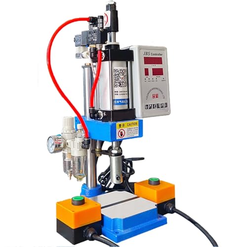 Pneumatische Stanzmaschine, 200 kg Druck, Zylinderhub, verstellbar, mit Display-Controller, Stanzlochfräsmaschine von Generisch