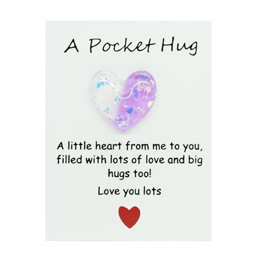 Pocket Hug Ermutigungskarten und herzförmige Pocket Hug Andenken, um Familienmitgliedern und Lieben bei der Flucht schlechter Laune zu helfen. Bitte verschließen Sie sie und präsentieren Sie es ihnen. von Generisch