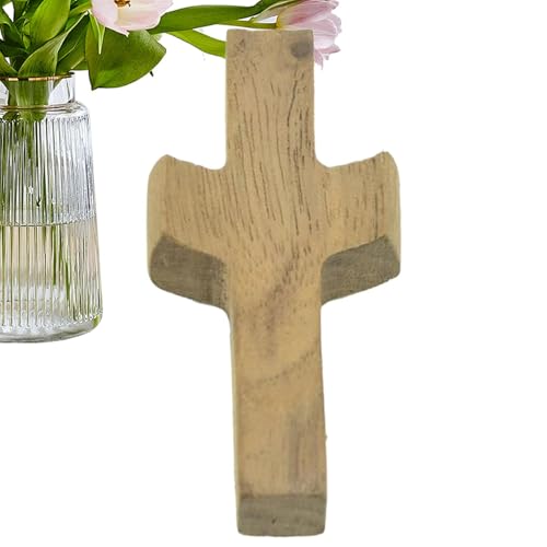 Pocket Size Wooden Crosses, Handcrafted Handheld Prayer Encouragement Crosses, Fingertip Portable Exquisite Wooden Crafts for Kids, Adults, and Families, Ideal for Comfort von Generisch