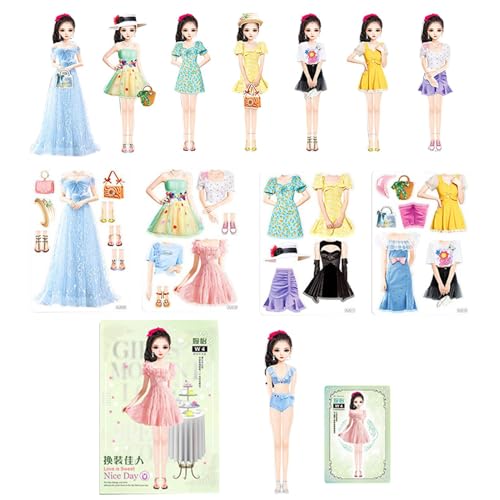 Pole Holder for Fishing, Princess Dress Up Stickers, Magnetic Dress Up Book, Princess Paper Doll, Kids Dress Up Set, Princess Dress Up Sticker Book Magnetic Dress Up Dolls for Kids Age Three and Up von Generisch