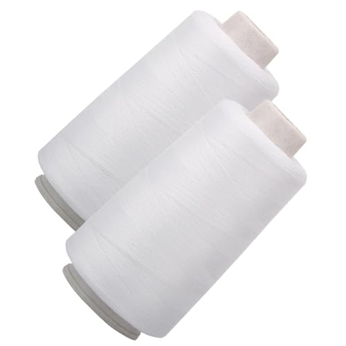 Polyester-Nähgarn, 11 x 5,5 cm, Overlock-Nähgarn, 2200 m, Allzweck-Nähgarn, 40/2 Hochgeschwindigkeits-Nähgarne für Quilten, Basteln, 2 Stück von Generisch