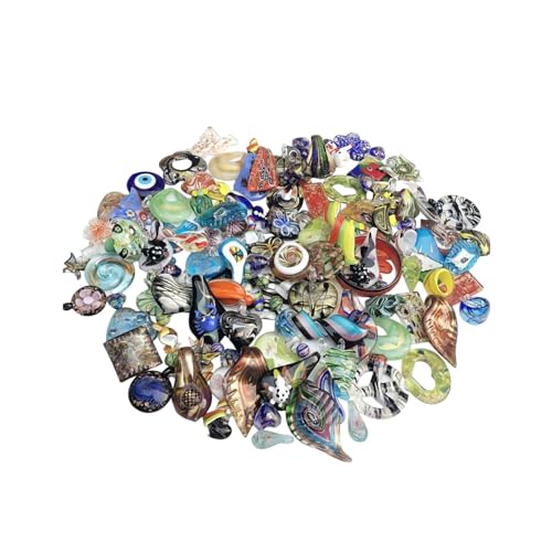 Porzellanperlen – Handgefertigte Porzellan-Perlen – lose Abstandshalter gemischtes Handwerk, große Löcher, Feengarten-Perlen für Schmuckherstellung, Handwerk von Generisch