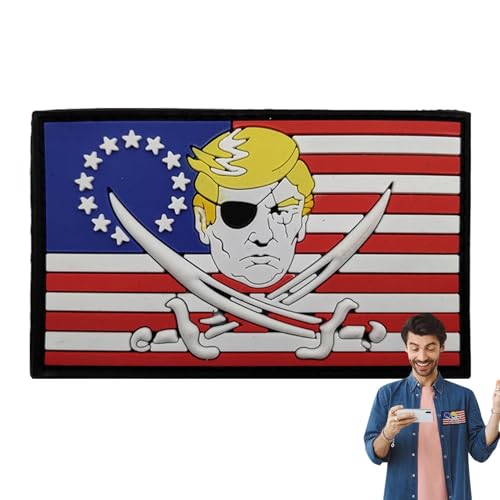 Präsident 2024 Flagge Patch | Präsident Patch für Hut | Präsident Patch Emblem für Hut, Kreatives Präsident Magic Tape für Kleidung, Tasche von Generisch