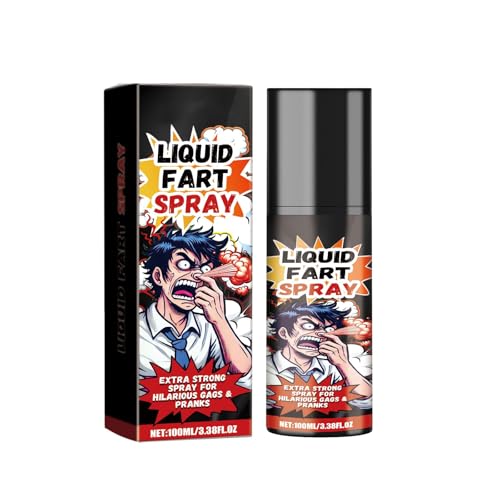 Prank Spicing Up Gatherings Lustiges Furz-Flüssigkeitsspray, bringt Lebendigkeit und Freude auf Ihren Partys, 100 ml, RYc748 (Schwarz, 14,8 x 4 x 4 cm) von Generisch