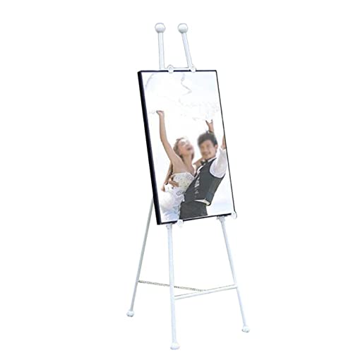 Premium Klappstaffelei aus Eisen, für Künstler, verstellbarer Rahmen, Stativ-Staffelei zum Malen und Zeichnen im Klassenzimmer, Studio und Wohnzimmer, geeignet für Erwachsene, 120 cm, Schwarz und Weiß von Generisch