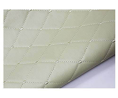 Premium-Kunstleder-Polsterstoff in Beige, schwere Haptik, Diamant-Kunstleder-Material für mehrere Farbgrößen, 1,5 x 50 m von Generisch