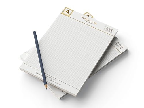 Premium Notizblock DIN A4 personalisiert, liniert/kariert/blank/Punktraster selbst gestalten, hochwertiges Papier, College-/Schreibblock für Schule/Studium/Unternehmen/Firma mit Adresse (Golden Style) von Generisch