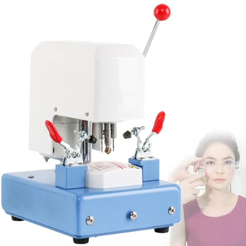 Professionelle 3-Loch Brillen Objektiv Bohrmaschine mit Schablone Klemmvorrichtung, Präzisionswerkzeug für Optikgeschäfte Professionelle 3-Loch Brillen Objektiv Bohrmaschine mit Schablone Klemmvorrichtung, Präzisionswerkzeug für Optikgeschäfte von Generisch