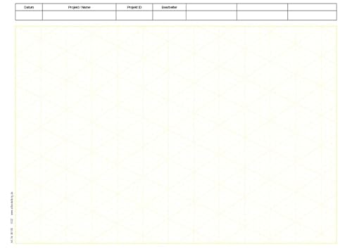 Profi-Isometrie 3D-Zeichenblock DIN A4, Projektblock von Generisch