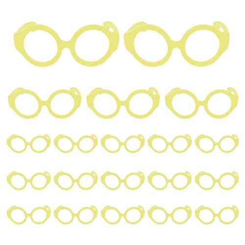 Puppenbrille, linsenlose Brille für Puppen, kleine Brille, Puppenbrille, Puppenkostüm-Zubehör von Generisch