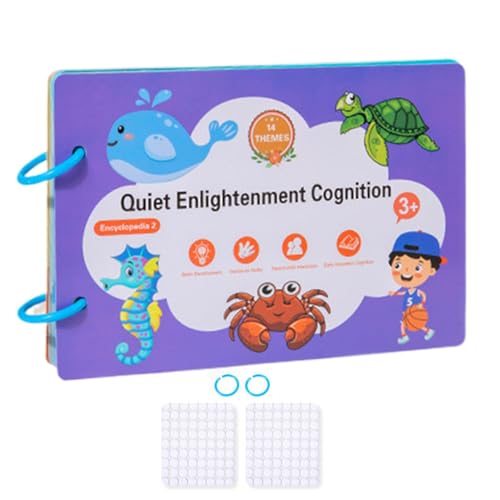 Quiet Sticker Book | Reusable Sticker Puzzle Book | Learning Activity Sticker Book | Educational Quiet Encyclopedia Book Fun | Interactive Quiet Sticker Book | Portable Quiet Sticker Book For Kids von Generisch