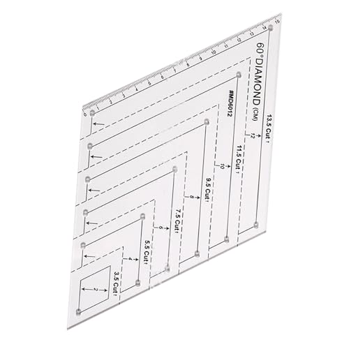 Quiltvorlagen, Acryl -Lineal -Design, 1PC, Diamond Schneidwerkzeug, Kostenlose Bewegungsgewebeschablonen -Kit, Transparente Kantenmarkierungen, Für Textile Stickerei Quiltvorlagen, Acryl -Lineal -Design, 1PC, Diamond Schneidwerkzeug, Kostenlose Bewegungsgewebeschablonen -Kit, Transparente Kantenmarkierungen, Für Textile Stickerei von Generisch