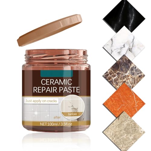 Reparaturset Für Porzellanrisse, 100 Ml Spachtelmasse Zur Reparatur Von Abgesplitterten Keramikfliesen, Reparaturset Für Glasfaserwannen Für Spülbecken, Reparaturpaste Für Fliesen Und Duschen von Generisch