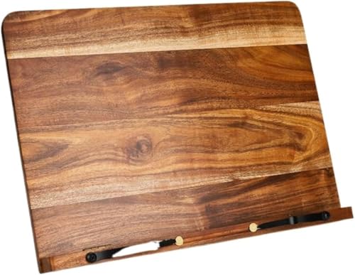 Rezeptbuchhalter aus Holz, stabile Staffelei aus Akazienholz, für Küchenarbeitsplatte, perfekt für Kochbücher und Tablets Rezeptbuchhalter aus Holz, stabile Staffelei aus Akazienholz, für Küchenarbeitsplatte, perfekt für Kochbücher und Tablets von Generisch