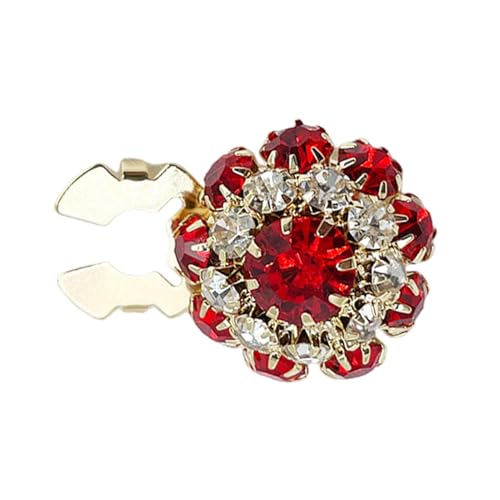 Rhinestone Button Covers | Knopfsüberzüge Zum Anklipsen | Abnehmbare Hemdknopf Clips | Blumenmuster Ärmelknopfüberzüge | Ausgefallene Kristallknöpfe Für Anzug, Hemd, Accessoires von Generisch