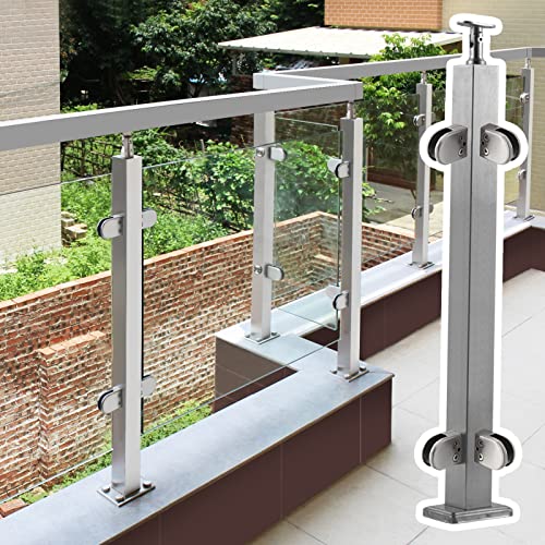 Robustes Glasgeländersystem für Balkon und Garten/Deck il Treppen Geländerpfosten mit Paneelen Klemmen und Absperrzaun von Generisch