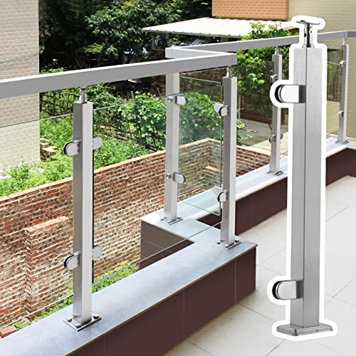 Robustes Glasgeländersystem für Balkon und Garten/Deck mit il Treppengeländerpfosten und Paneelen Klemmen und Absperrzaun von Generisch