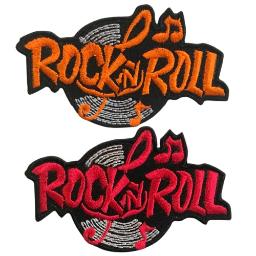 Rock n Roll Musikliebhaber Kleidung Dekoration Fun Jeans Jacke Kleidung Abzeichen Bügelbild Aufnähen bestickt Patch Applikation von Generisch