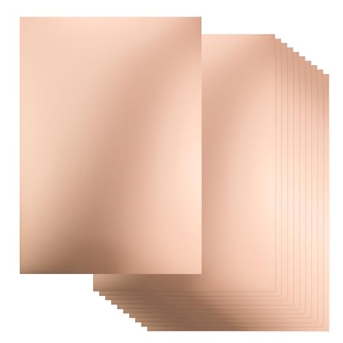 Rosegold Metallic Folie papier, Din A4-30 Blatt - 250 g/m² - 29,7 x 21 cm - Bastelbogen Papier Fotokarton Bastel-Papier-Karton von Generisch