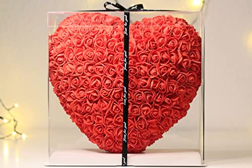 Rosenherz Herz Rosen Geschenkbox rot Valentinstag Hochzeit Infinity Muttertag von Generisch