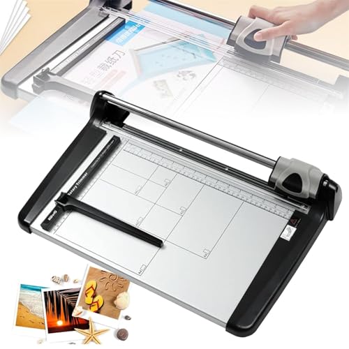 Rotations-Papierschneider, robuster manueller Papierschneider für präzises Schneiden, ideal für Zuhause, Büro und Schule Rotations-Papierschneider, robuster manueller Papierschneider für präzises Schneiden, ideal für Zuhause, Büro und Schule von Generisch