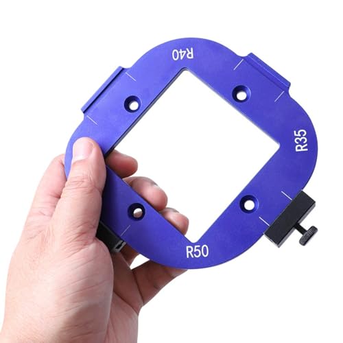 Router Eckradius-Schablone, Aluminiumlegierung, Bogenwinkel-Positionierungsvorrichtung, Eckradius-Werkzeug, Holzbogen-Schneidschablone, Eckradiusvorrichtung, Positionierungsschablone für Oberfräse von Generisch