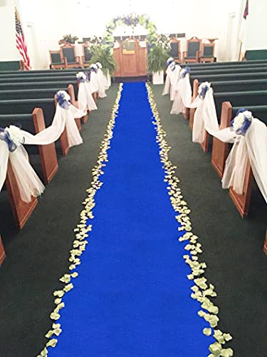 Royal Blue Wedding Gangläufer, 60 x 500 cm, für Innen- und Außenbereich, Hochzeitsdekoration, unverzichtbarer Traum, Hochzeitsteppich für elegante Zeremonien von Generisch