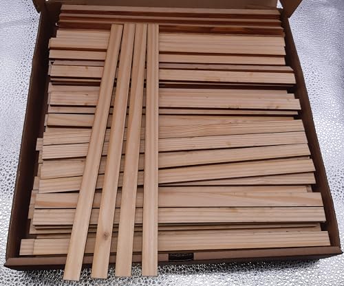 Rührstab - VORRATSPACKUNG - Holzleisten - Holz Farbrührer 300 mm Rührer für Farben, Rührstab einfaches Mischen Modelbau Basteln Bemalen Kunst und vieles mehr (300 * 15 * 6 mm - 160 Stück) von Generisch